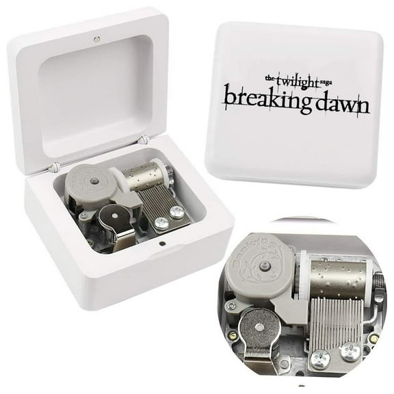 Sinzyo White Wooden Clockwork Music Box The Twilight Saga theme A THOUSAND YEARS For Friends Christmas Valentines Birthday Gifts