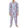 thumbnail image 3 of Lsque Cartoon Poodle Dog Pattern Long Sleeve Pajama Set for Men - Soft 2-Piece Sleepwear and Loungewear Set with Pockets, Comfy Nightwear-Large, 3 of 7