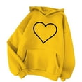thumbnail image 2 of jsaierl Women's Hoodies Oversized Heart Print Hooded Sweatshirts Athletic Sweaters Trendy Long Sleeve Top Hoodie, 2 of 4