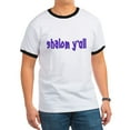 thumbnail image 1 of CafePress - Jewish Shalom Y'all - 100% Cotton Ringed T-Shirt, 1 of 1