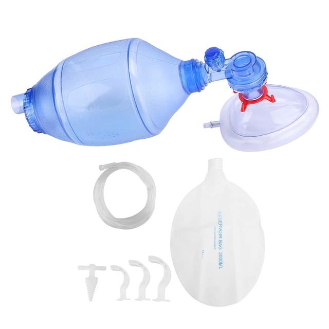 Aparato de respiración, Resucitador manual de PVC para adultos Bolsa de reanimación manual Resucitador manual de PVC Compacto y ligero