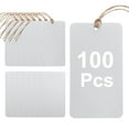 thumbnail image 1 of 100 Piezas de Etiquetas de Envío de Plástico Gris, 3.5" x 2" Etiquetas Impermeables con Hilo y Alambre para Garaje, Etiqueta de Inventario, 1 of 7