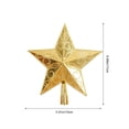 thumbnail image 2 of Christmas Decorations Tree Topper Star 6 Inch Exquisite Pattern Tree Top Star Ornament Electroplated Finish Holiday Christmas Tree Decor, 2 of 7