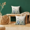 thumbnail image 2 of Blue Wildflower Pillow Covers 20 X 20 Inch Set of 2, Floral Farmhouse Outdoor Decorative Throw Pillow Covers Plant Outdoor Pillows for Couch Home Sofa Living Room, 2 of 6