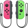 thumbnail image 1 of Manette Joypad pour Manette de Jeu Compatible avec Nintendo Switch, Prise en Charge du Réveil et Gyroscope 6 Axes - Rose Néon Vert, 1 of 5