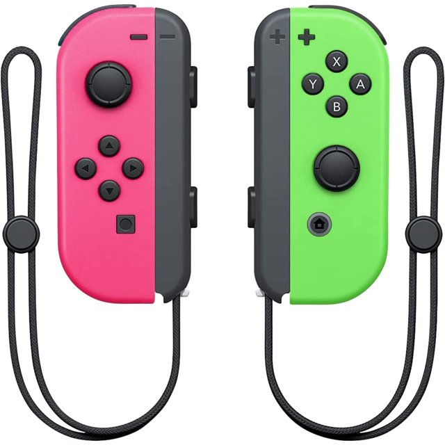 Manette Joypad pour Manette de Jeu Compatible avec Nintendo Switch, Prise en Charge du Réveil et Gyroscope 6 Axes - Rose Néon Vert