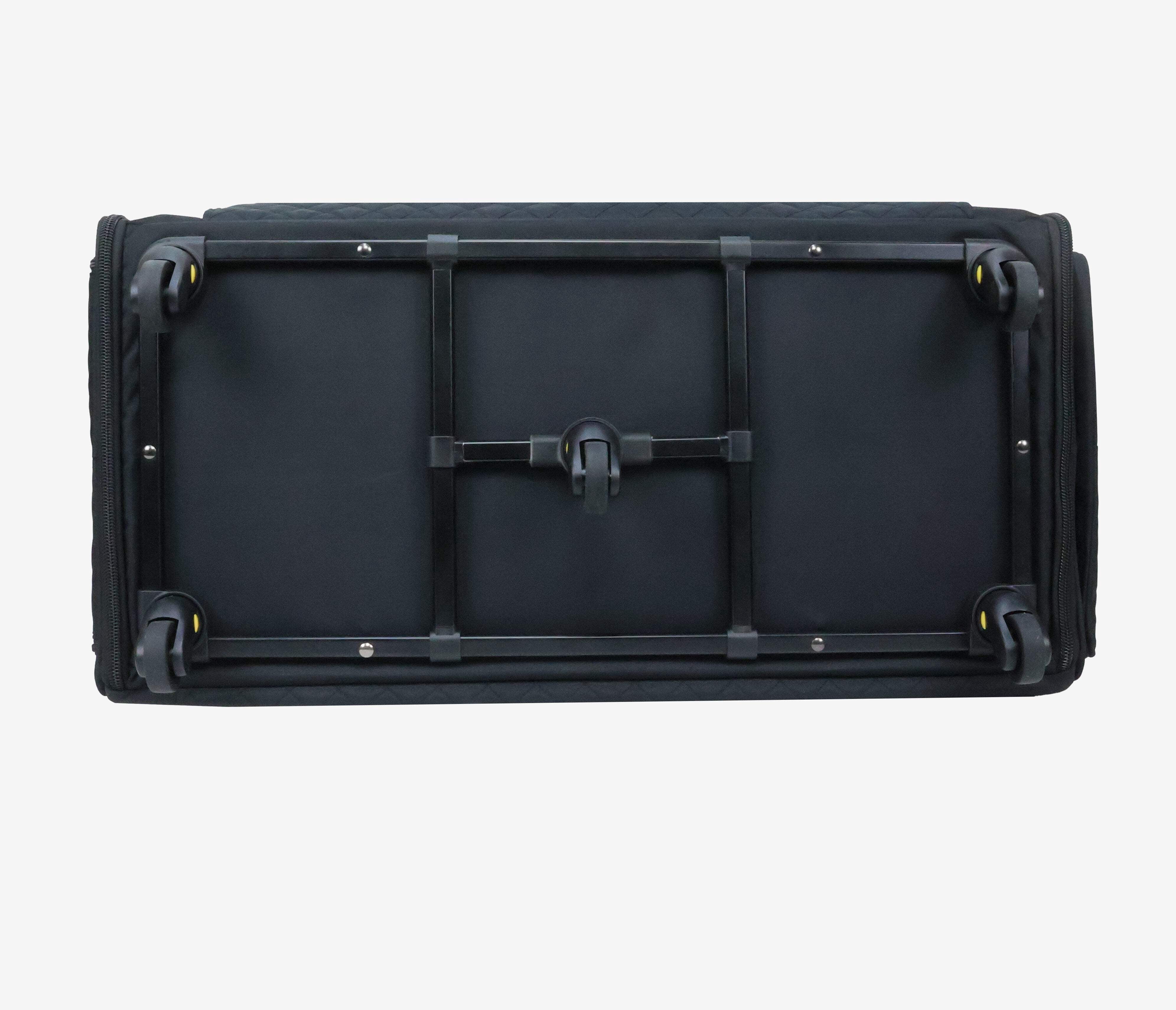 Everything Mary Jumbo 5 Wheel Collapsible Rolling Sewing Machine Storage Case, Black