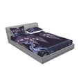 thumbnail image 2 of Ambesonne Nature Fitted Sheet & Pillow Sham Set, Dramatic Night, Queen, Purple, 2 of 2