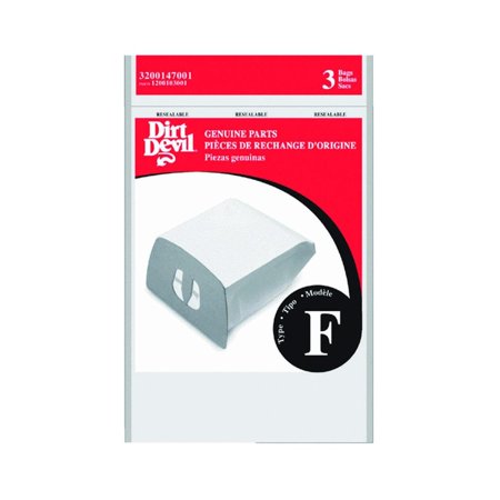 Royal Appliance Replacement Vacuum Cleaner Bag, GENUINE DIRT DEVIL TYPE F PAPER BAGS HELP YOUR CANISTER VACUUM CLEANER MAINTAIN PEAK PERFORMANCE By Royal Appliance ()