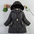 thumbnail image 2 of Girls Winter Fleece Coats Lined Warm Long Puffer Jackets Kids Windproof down Overcoats Outerwear, 2 of 3