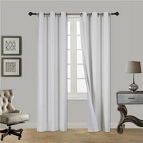 1 PAIR SSS IVORY BLACKOUT ENERGY EFFICIENT THERMAL PANEL WINDOW GROMMET DRAPE LIGHT FILTERING SIZE 35" WIDE X 84" LENGTH EACH PANEL