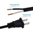 thumbnail image 4 of Replacement Power Cord Pigtail 18AWG 2 Prong 6FT Flat Shape 2 Wire Power Supply Cord Open End 110V Polarized Plug Black Cable 18 Gauge Open Wire 2C Repair Electrical Cord 120V AC, 4 of 7