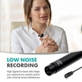 thumbnail image 2 of Movo LV4-O2 XLR Phantom Power Microphone Lavalier Omnidirectionnel, avec Clips de Collet et Pare-Brises (Lot de 2), 2 of 6