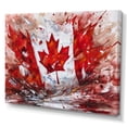 thumbnail image 2 of Designart "Waving Canadian Flag" Flag Wall Art Living Room, 2 of 5
