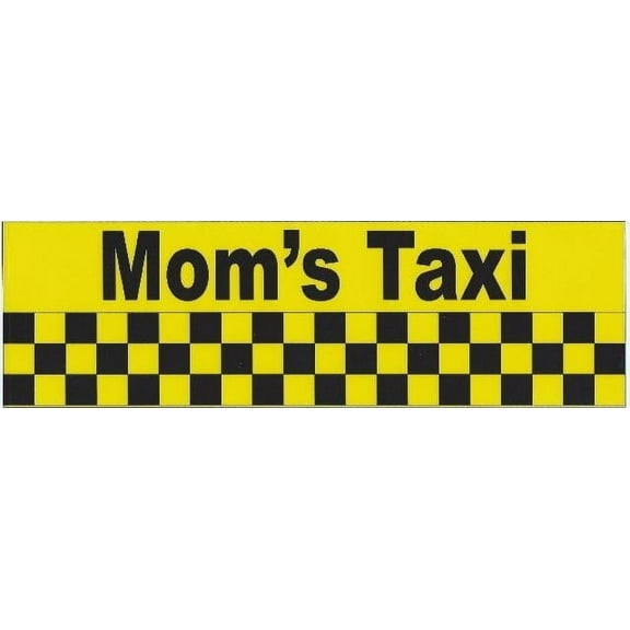 10in x 3in Funny Mom's Taxi Vinyl Bumper Sticker Decal Car Stickers Window Decals