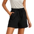thumbnail image 3 of Wide Leg Shorts for Women Summer Elastic High Waisted Loose Casual Shorts with Pockets Beach Vacation Clothes, 3 of 5