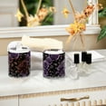 thumbnail image 4 of Yayeee 4 Pack Qtip Holder Bathroom Cotton Swab Canister with Lid Clear Dispenser Set, Purple Roses, 4 of 6