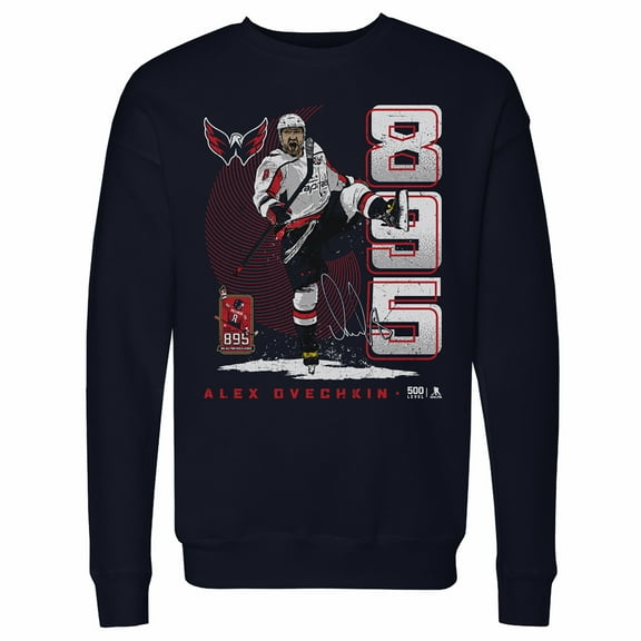 Men's 500 Level Alexander Ovechkin Navy Washington Capitals NHL All-Time Leading Goal Scorer Vertical Pullover