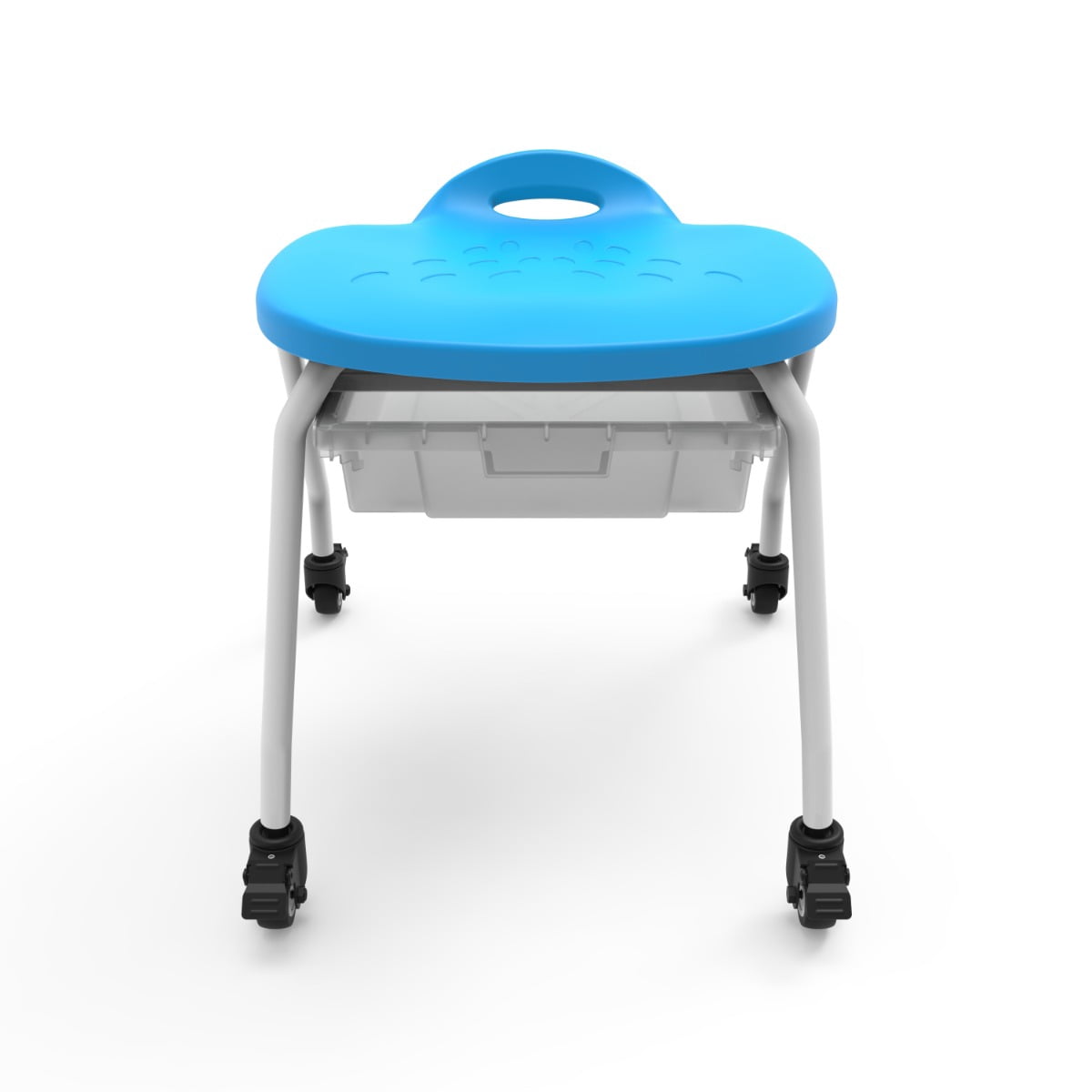FSE 373-MBS-STOOL-1 Stackable Classroom Stool with Wheels and Storage