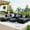 Black+Gray, variant on SESSLIFE 9-piece Patio Sofa Set, Wicker Sectional Furniture Outdoor Conversation Set with Coffee Table, All-weather Backyard Garden Balcony Seating Set