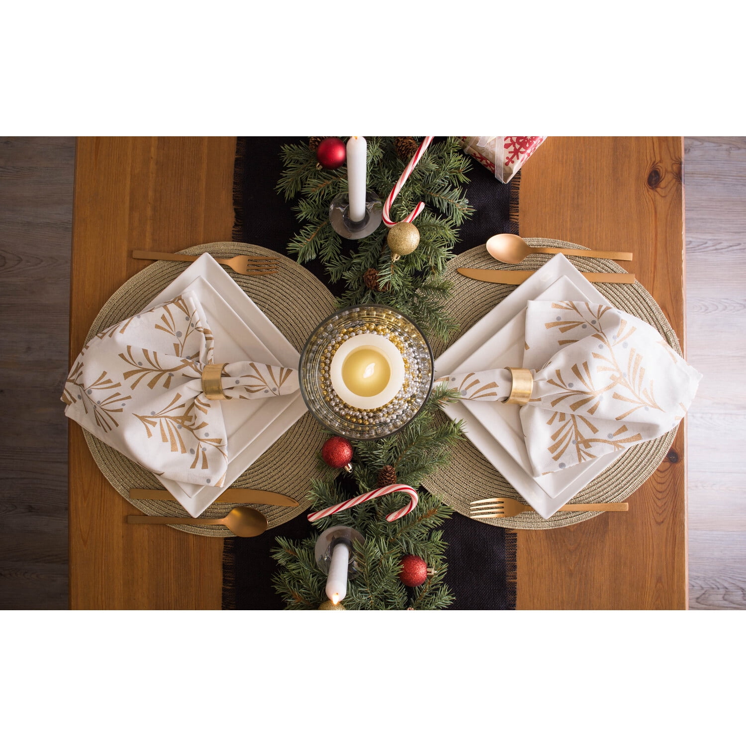 DII Round Woven Kitchen Placemat Set, Set of 4, 15" Diameter, 100% Polyethylene, Multiple Colors/Set Sizes