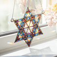 thumbnail image 5 of 89Bloom Star of David Stained Glass Hologram Ornament, Stained Glass Suncatcher Ornaments Home Decor, Holographic Ornaments, 5 of 7