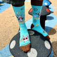 thumbnail image 2 of Time Bunny Rabbit Socks from the Sock Panda (Adult Large - Men's Shoe Sizes 8-12), 2 of 5