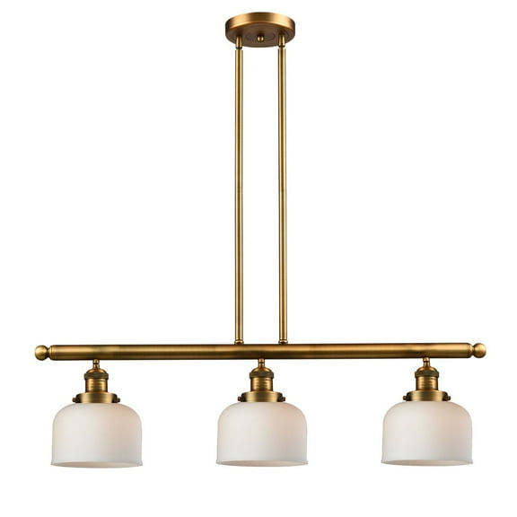 Innovations 3-LT LED Large Bell 36" Island-LT LED - Brushed Brass - 213-BB-G71-LED
