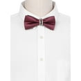 thumbnail image 4 of INSPIRE CHIC Mens Pre-tied Bowtie Rhinestone Decor Sparkly Bow Ties for Elegant Wedding Dark Red, 4 of 4