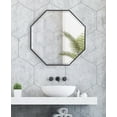 thumbnail image 3 of Kate and Laurel Rhodes Glam Octagon Mirror, 29" x 29", Black, Chic Geometric Wall Decor, 3 of 4