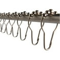 thumbnail image 4 of 12 Glide Roller Shower Curtain Rings Hooks Clip Rod Stainless Steel Metal Balls, 4 of 5