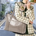 thumbnail image 3 of HONGLONG Tote Bag for Women Leather Shoulder Crossbody Bag Work Purse Large Capacity Handbags, Gray, 3 of 7