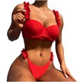 thumbnail image 4 of Njoeus Plus Size Bathing Suit For Women Bathing Suits Bikini Underwire Swimsuit Swimsuit Sexy Women'S Push Up Swimsuit Solid Color Womens Bikini On Clearance, 4 of 8