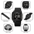thumbnail image 5 of Loespoir Waterproof Watch, Watch with Steel Bracelet for Men Women, Sports Watch, Daily Wear, Swimming, Diving, Sturdy Timepiece, Analog Digital Display(D), 5 of 9
