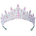 thumbnail image 3 of Tocados de princesa, diadema para niña de las flores, corona nupcial para accesorios de fotografía, escenario Rosa, 3 of 9