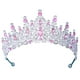 thumbnail image 3 of Tocados Fernando Joyas para el cabello Tocado Rhinestone Tiara Corona nupcial Rosa, 3 of 8