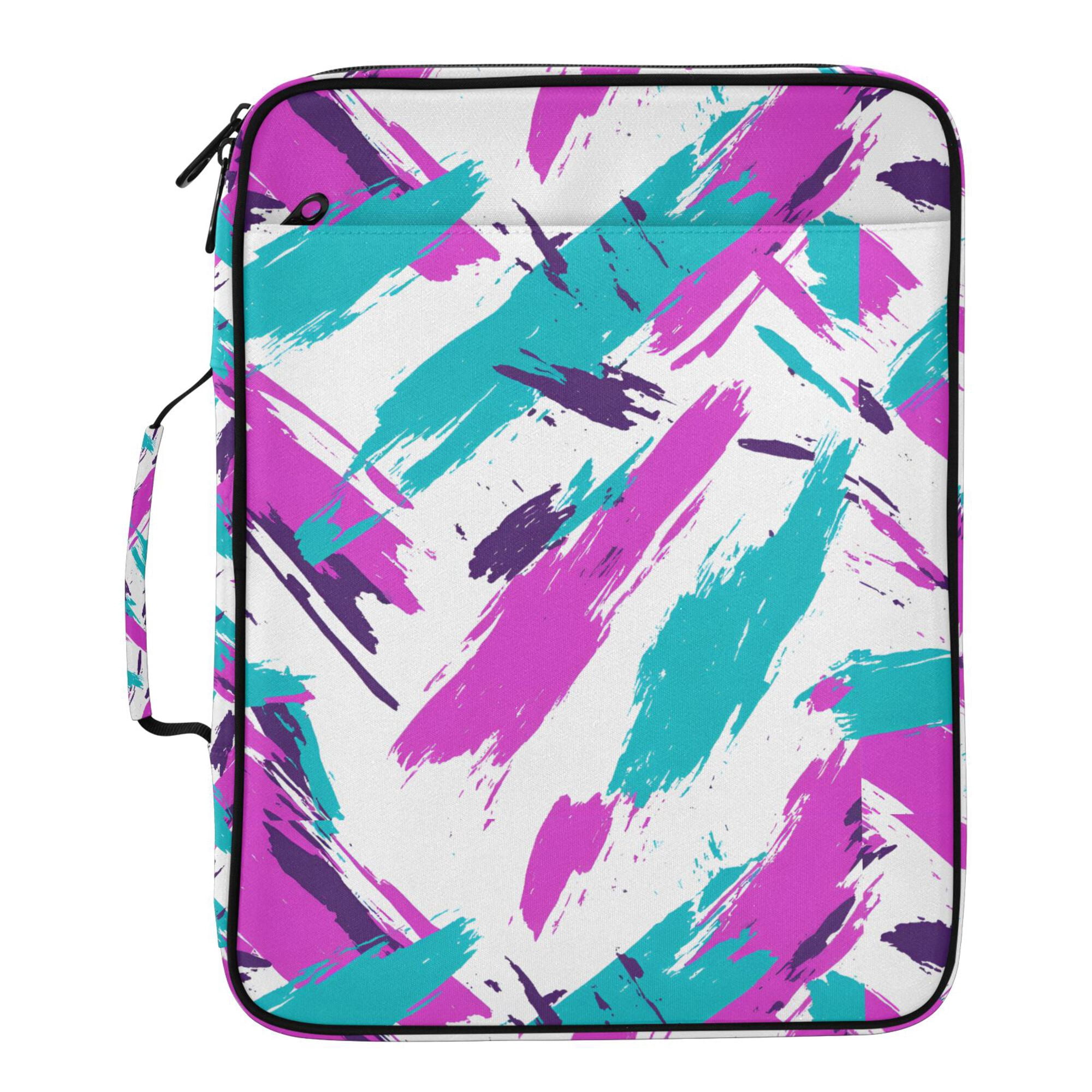 FORMRS Accordion File Folder A4 Size 7-Pocket Expanding Document Organizer Bag with 3 Ring Binder, Abstract Drawing