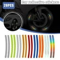 thumbnail image 7 of Car Tire Rim Reflective Sticker Night Warning Strip Motorcycle Bike Wheel Decals Stickers 20Pcs Auto Reflector Hub, 7 of 7