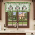 thumbnail image 6 of 2 Pack Valances for Window, Spring Easter Short Curtains for Kitchen Bedroom Living Room, Easter Eggs Bunny Truck Botanical Green Plaid Rod Pocket Small Window Treatment Valance Drapes 42 x 12 Inch, 6 of 8