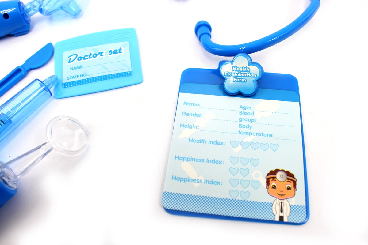 PlayWorld What's Up Doc? Medical Box Doctor Nurse Medical Kit Playset - Blue
