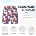 thumbnail image 3 of Balery Peonies Mens Swim Trunks Swim Shorts for Men Quick Dry Inseam Beach Shorts with Compression Liner Pocket-3X-Large, 3 of 9