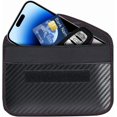 thumbnail image 1 of 1 Pack Faraday Bag for Key Fob RFID Signal Blocking Key Fob Protector and Anti-Hacking Faraday Cage Carbon Fiber Anti-Theft Car Keys Faraday Pouch Premium Car Key Safe Protector (Large), 1 of 5
