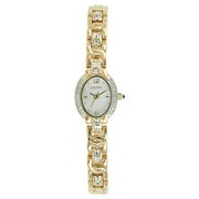 Elgin Ladies Goldtone and Austrian Crystal Watch, Mother of Pearl Dial
