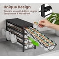 thumbnail image 5 of Y&M Coffee Pod Organizer for Countertop, 4-Tier Metal Storage Drawer, Holds 56 Capsules, Coffee Station Holder for Kitchen, Office, or Home, 3 cup rack, Black, 5 of 8