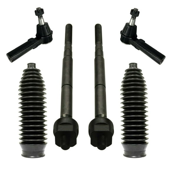 Front Inner & Outer Tie Rod Ends w/ Rack & Pinion Bellow Boots Steering 6 Pieces Kit Fits select: 2005-2010 CHEVROLET COBALT, 2006-2011 CHEVROLET HHR
