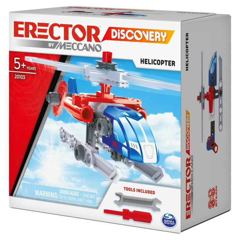 Erector by Meccano Discovery, Helicopter STEAM Model Building Kit