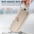 thumbnail image 2 of Allytechgroup Wallet Phone Case for Samsung Galaxy S22 Ultra with Credit Card Slot, PU Leather Phone Case RFID Blocking Stand Shockproof Full Body Protective Bumper for Women Girls, Khaki, 2 of 10
