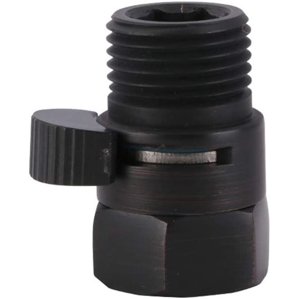 Válvula de cierre de cabezal de ducha de 1/2 pulgada, válvula de cierre de ducha de agua Válvula de cierre de cabezal de ducha para ducha de mano, brazo de ducha, rociador de bidé, etc. (negro) JFHHH pequeña
