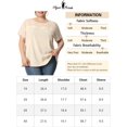 thumbnail image 6 of Agnes Orinda Women's Plus Size Tops Polka Dots Lace Panel Short Sleeve Plain Summer Blouses 2X Beige, 6 of 6