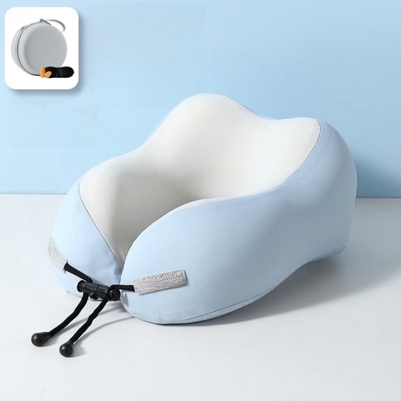 U-Shaped Travel Neck Pillow for Airplane and Long Trips with Ergonomic Wrap Support, Portable Cushion for Car, Train, Office Nap Comfort